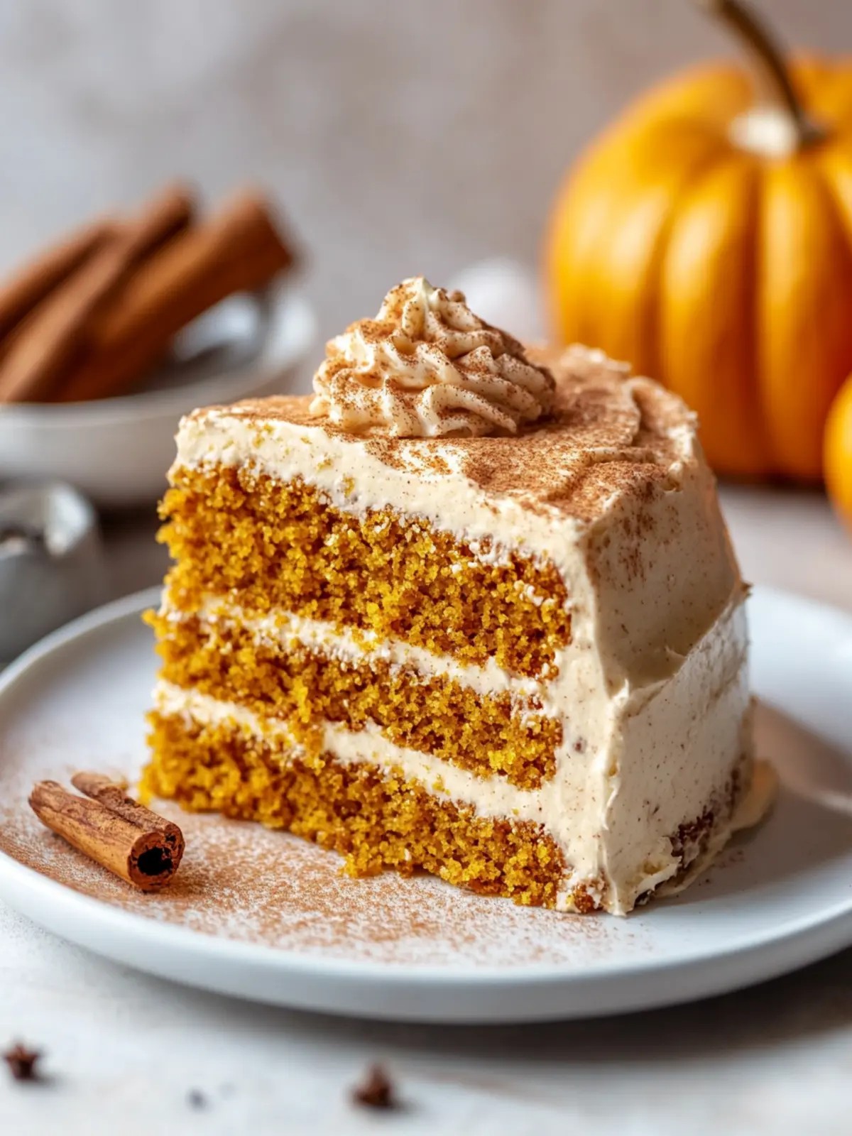 Delicious Pumpkin Cake with Cinnamon Cream Cheese Frosting 5 Pumpkin Cake with Cinnamon Cream Cheese Frosting