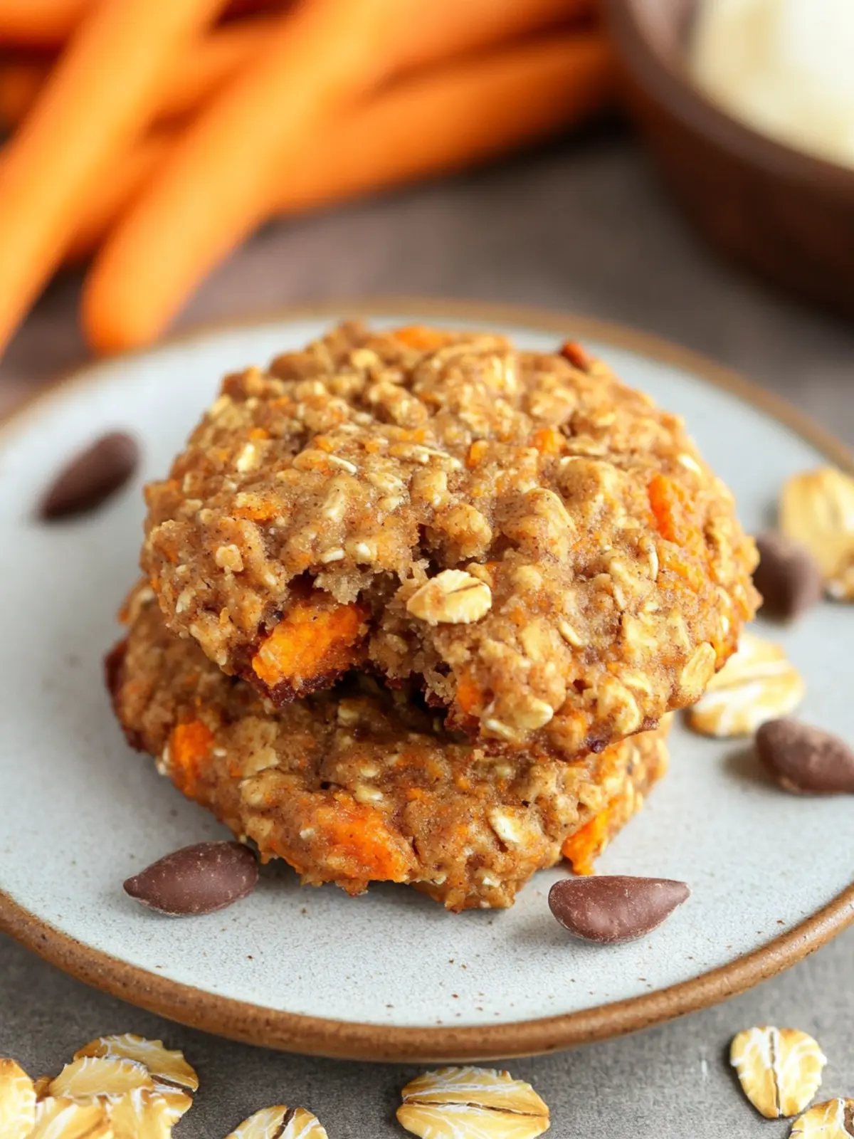 Healthy Carrot Cake Oatmeal Cookies for Guilt-Free Indulgence 3 Healthy Carrot Cake Oatmeal Cookies