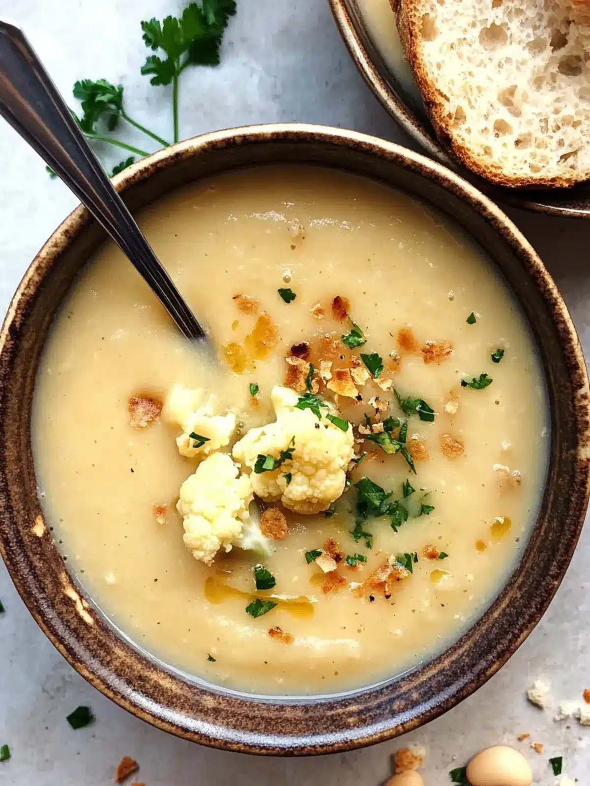 Irresistibly Creamy Cauliflower White Bean Soup Recipe 2 Creamy Cauliflower White Bean Soup