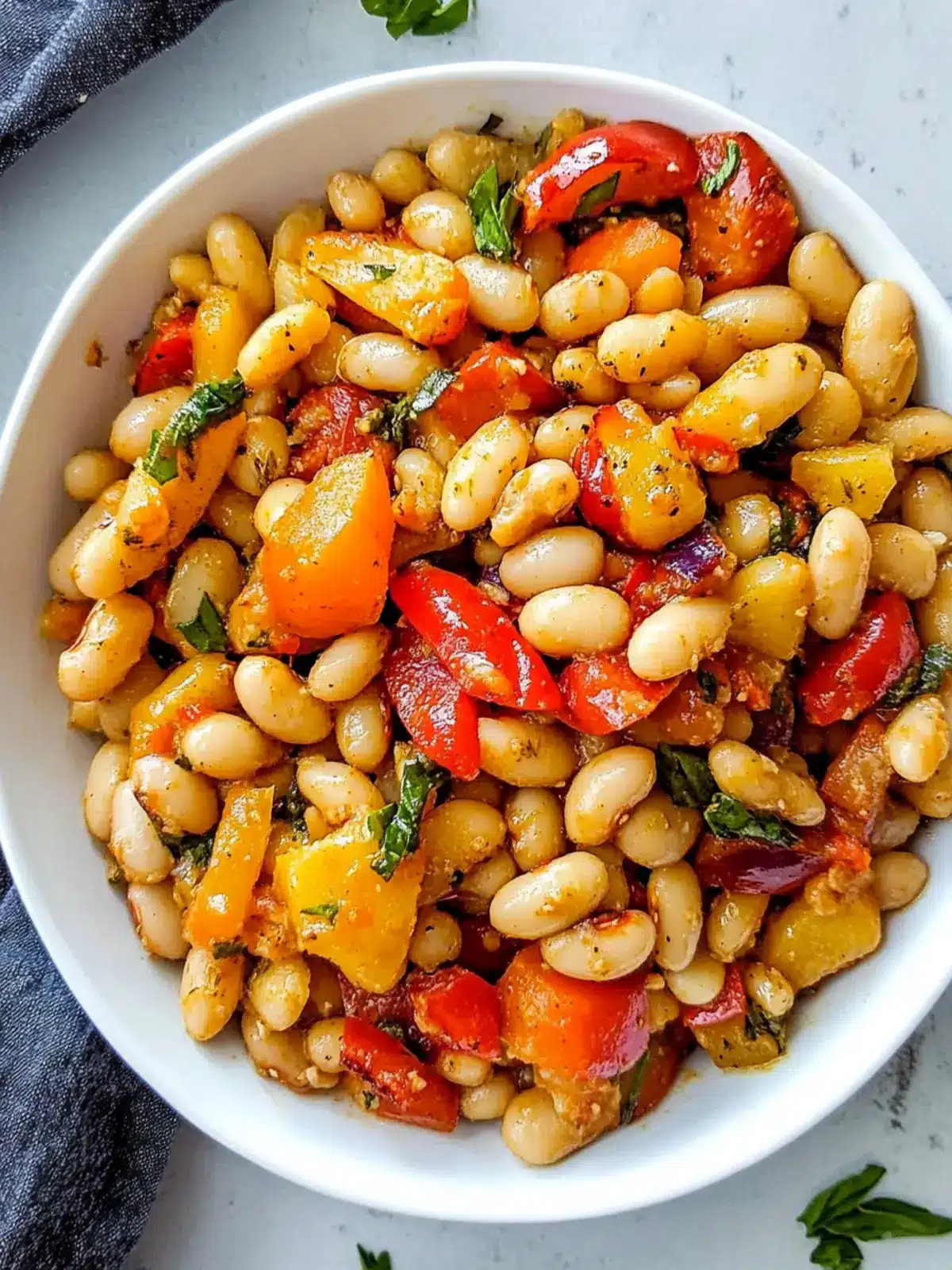 Delicious Greek Style Roasted White Beans with Vibrant Vegetables 5 Greek Style Roasted White Beans with Vegetables