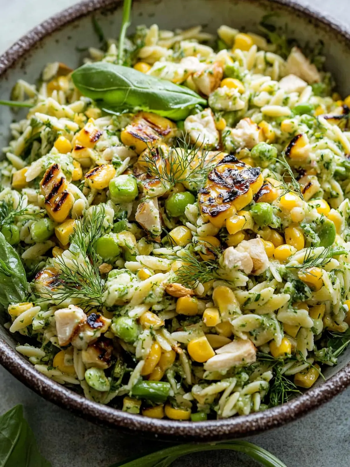 Grilled Corn Orzo Salad with Scallion Dill Dressing Delight 2 Grilled Corn Orzo Salad with Scallion Dill Dressing