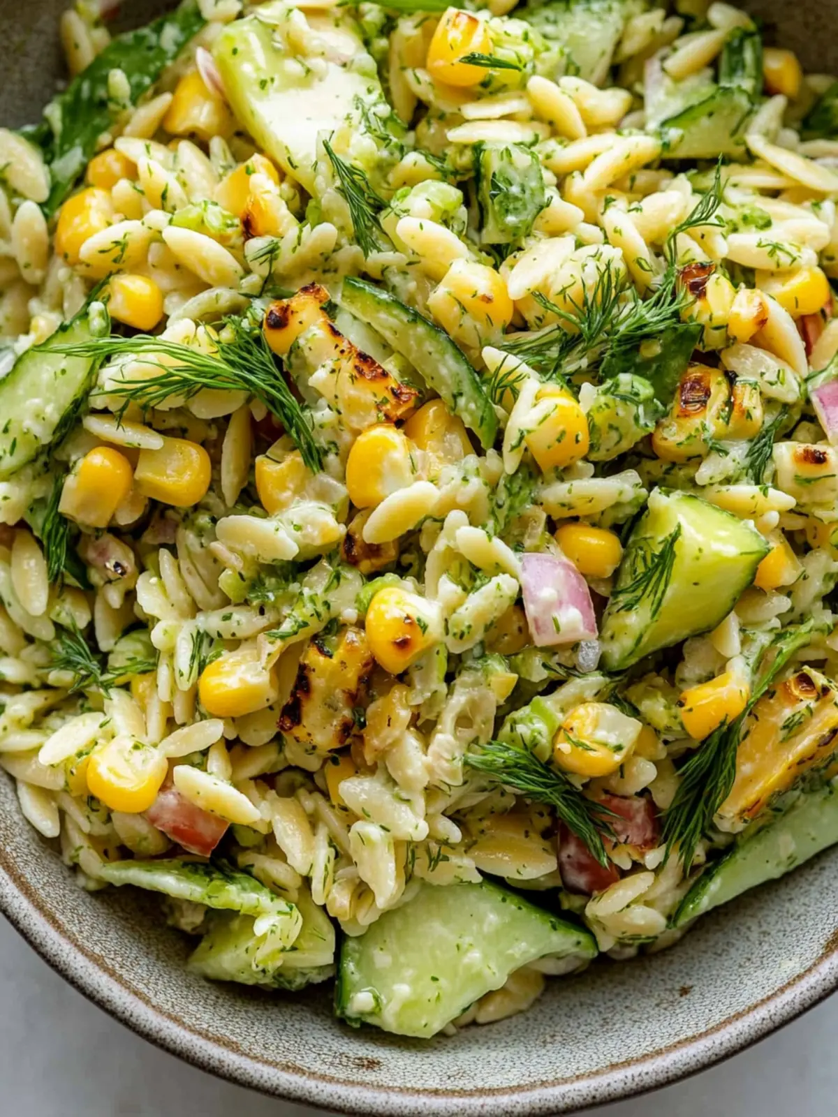 Grilled Corn Orzo Salad with Scallion Dill Dressing Delight 3 Grilled Corn Orzo Salad with Scallion Dill Dressing