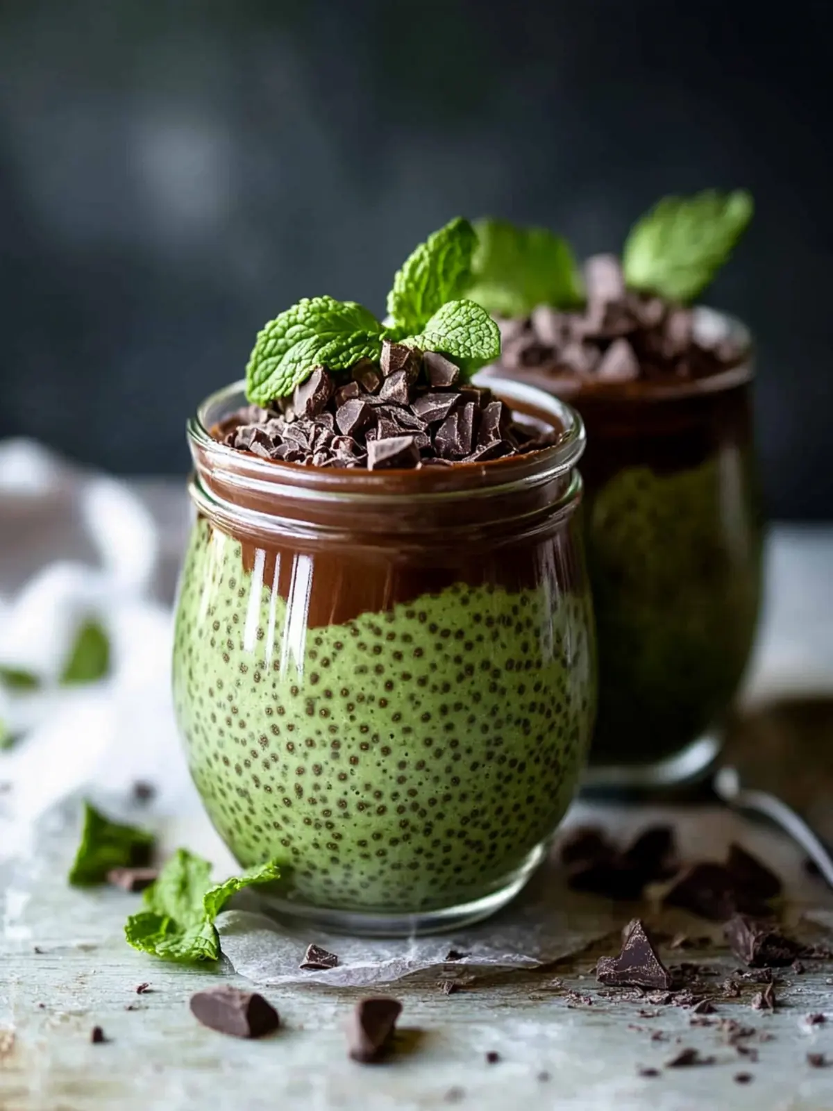Delicious Matcha Mint Chocolate Chia Pudding to Indulge Your Cravings 4 Matcha Mint Chocolate Chia Pudding