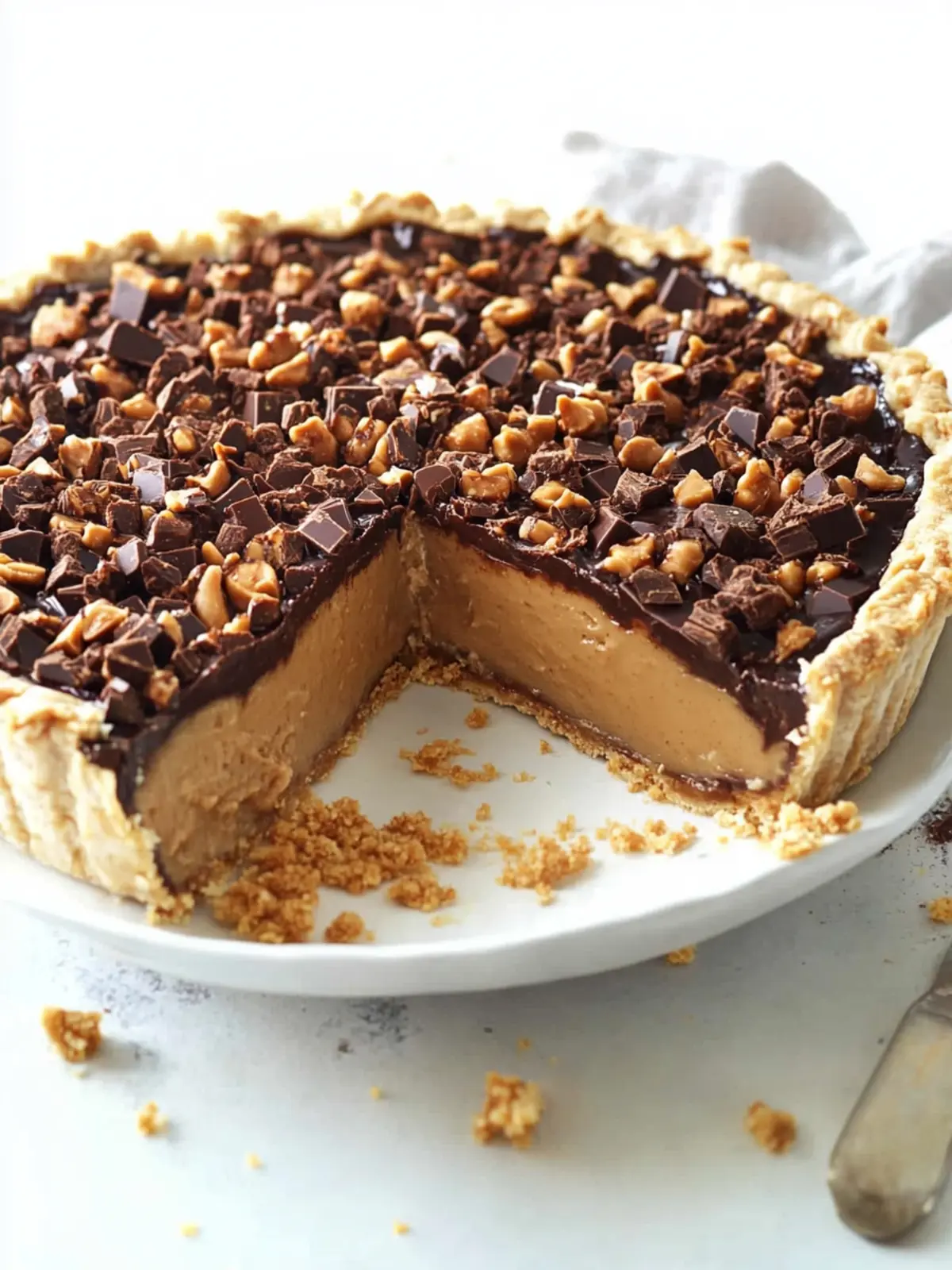 Decadent Peanut Butter Chocolate Crunch Pie You’ll Adore 2 Peanut Butter Chocolate Crunch Pie